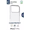 Cellularline Clear Protect - iPhone 17 Pro Carcasa rígida con bordes de goma