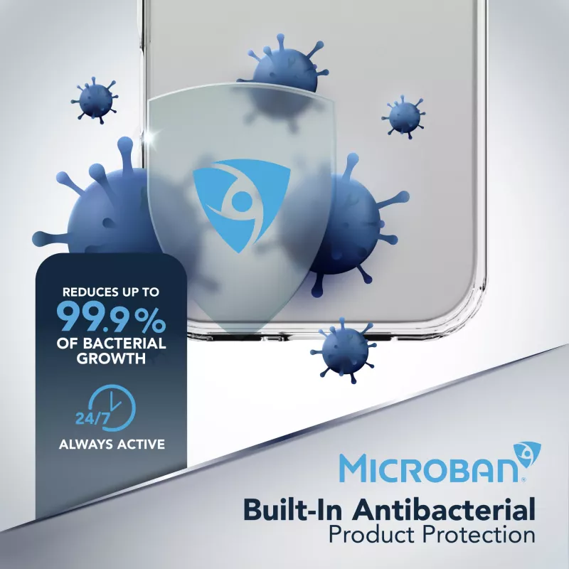 Cellularline Clear Protect - iPhone 17 Pro Carcasa rígida con bordes de goma