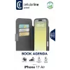 Cellularline Book Agenda – iPhone Air Funda tipo libro en piel sintética con cierre magnético