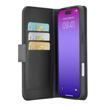 Cellularline Book Agenda – iPhone 17 Pro Funda tipo libro en piel sintética con cierre magnético