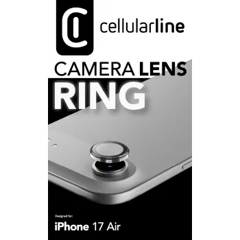 Cellularline Camera Lens Ring - iPhone Air Cristal templado para protección de la cámara