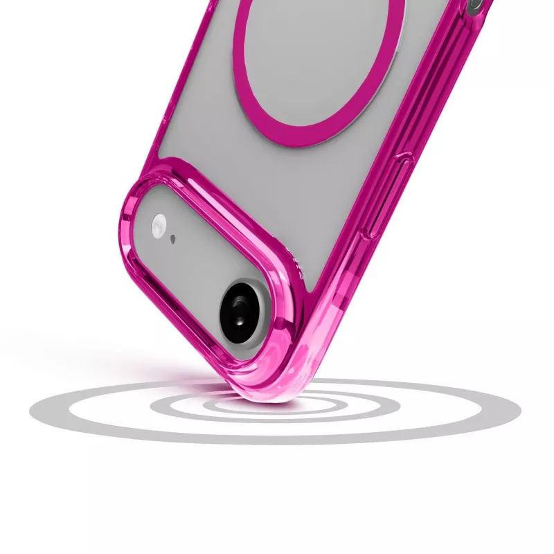 Cellularline Iconic Mag - iPhone Air Funda transparente con bordes de color, compatible con el ecosistema MagSafe
