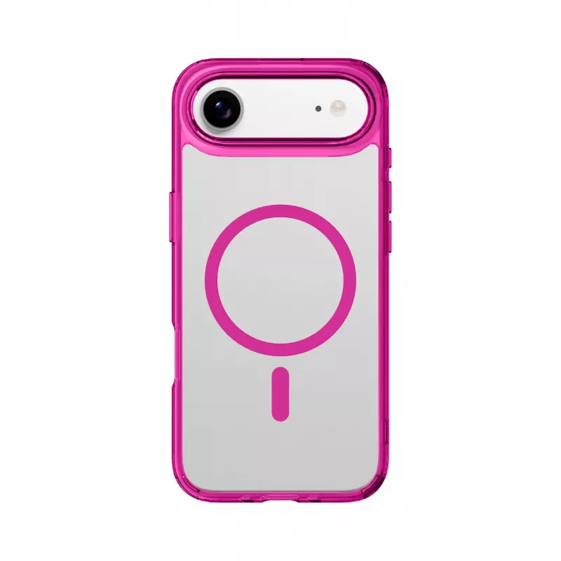 Cellularline Iconic Mag - iPhone Air Funda transparente con bordes de color, compatible con el ecosistema MagSafe
