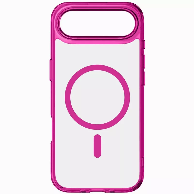 Cellularline Iconic Mag - iPhone Air Funda transparente con bordes de color, compatible con el ecosistema MagSafe