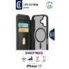 Cellularline Daily Mag - iPhone 17 Funda tipo libro con parte trasera rígida semitransparente, compatible con el ecosistema MagSafe®