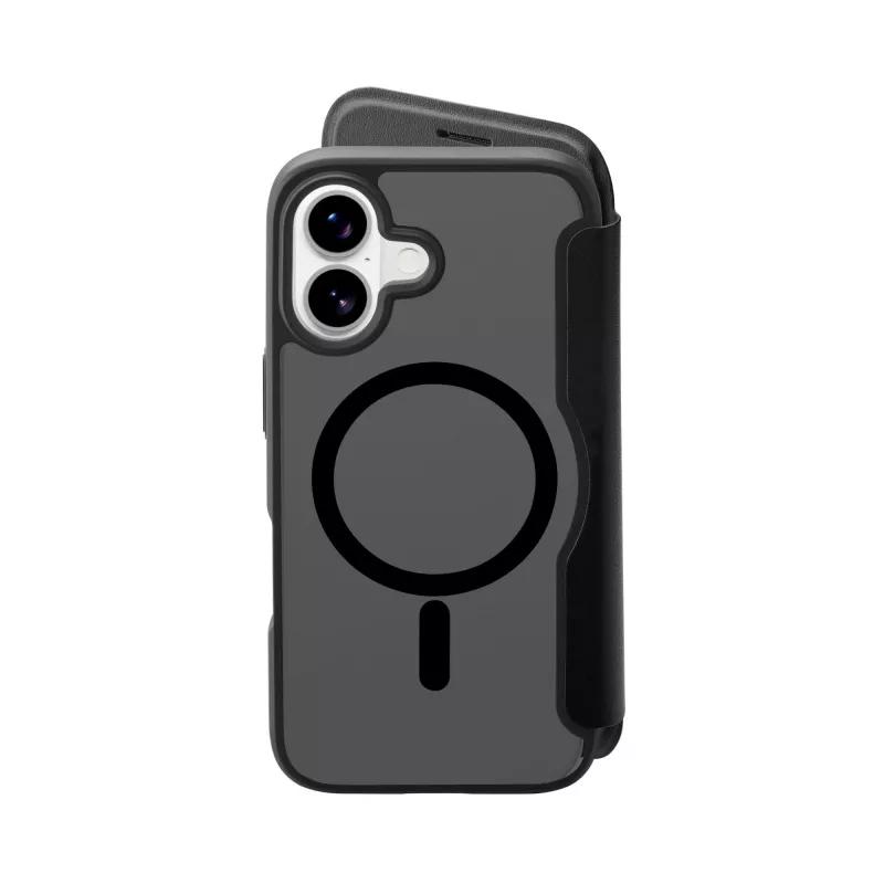 Cellularline Daily Mag - iPhone 17 Funda tipo libro con parte trasera rígida semitransparente, compatible con el ecosistema MagSafe®
