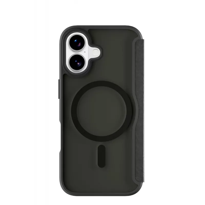 Cellularline Daily Mag - iPhone 17 Funda tipo libro con parte trasera rígida semitransparente, compatible con el ecosistema MagSafe®