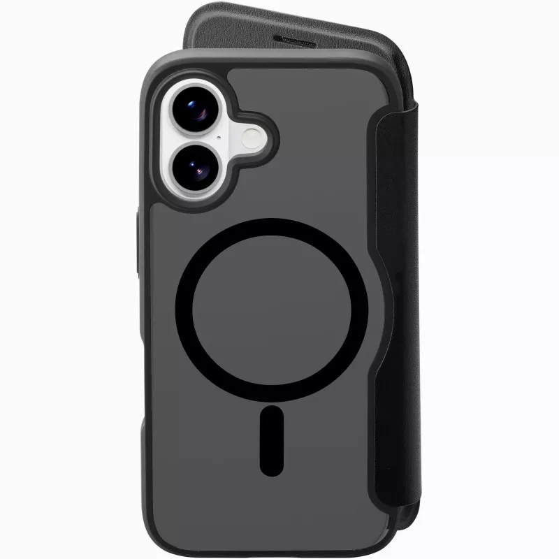 Cellularline Daily Mag - iPhone 17 Funda tipo libro con parte trasera rígida semitransparente, compatible con el ecosistema MagSafe®
