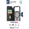Cellularline Daily Mag - iPhone 17 Pro Funda tipo libro con parte trasera rígida semitransparente, compatible con el ecosistema MagSafe®