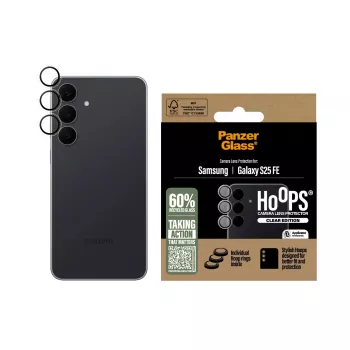 Protector de objetivo de cámara PanzerGlass Samsung Galaxy S25 FE 5G resistente a arañazos y golpes