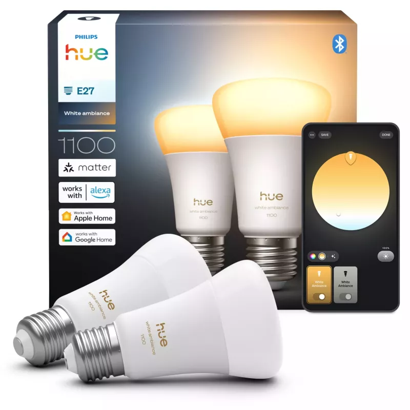 Philips Hue White ambience A60 – E27 bombilla inteligente – 1100