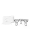 Philips Hue White and Colour Ambience Essential Starterkit: 3 bombillas inteligentes GU10 (345 lm) + interruptor regulador