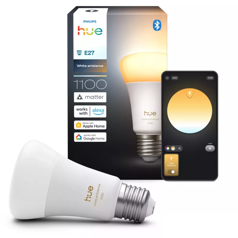Philips Hue White Ambience A60 – bombilla inteligente E27 – 1100