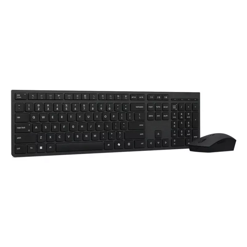 Conjunto de teclado y ratón Lenovo 4X31R64328 — Tamaño completo (100%), RF Wireless + Bluetooth, distribución alemana, negro