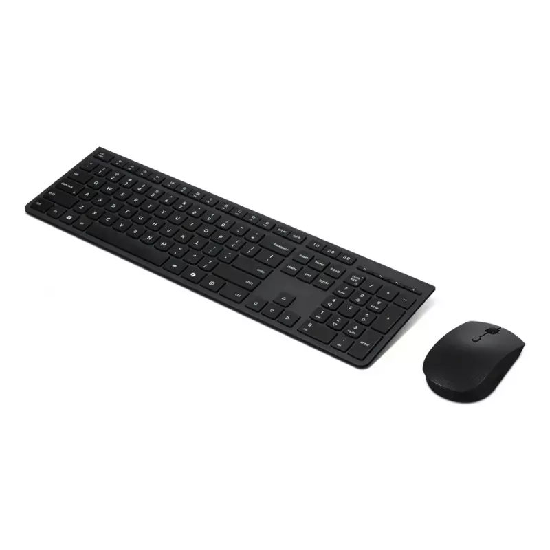 Conjunto de teclado y ratón Lenovo 4X31R64328 — Tamaño completo (100%), RF Wireless + Bluetooth, distribución alemana, negro