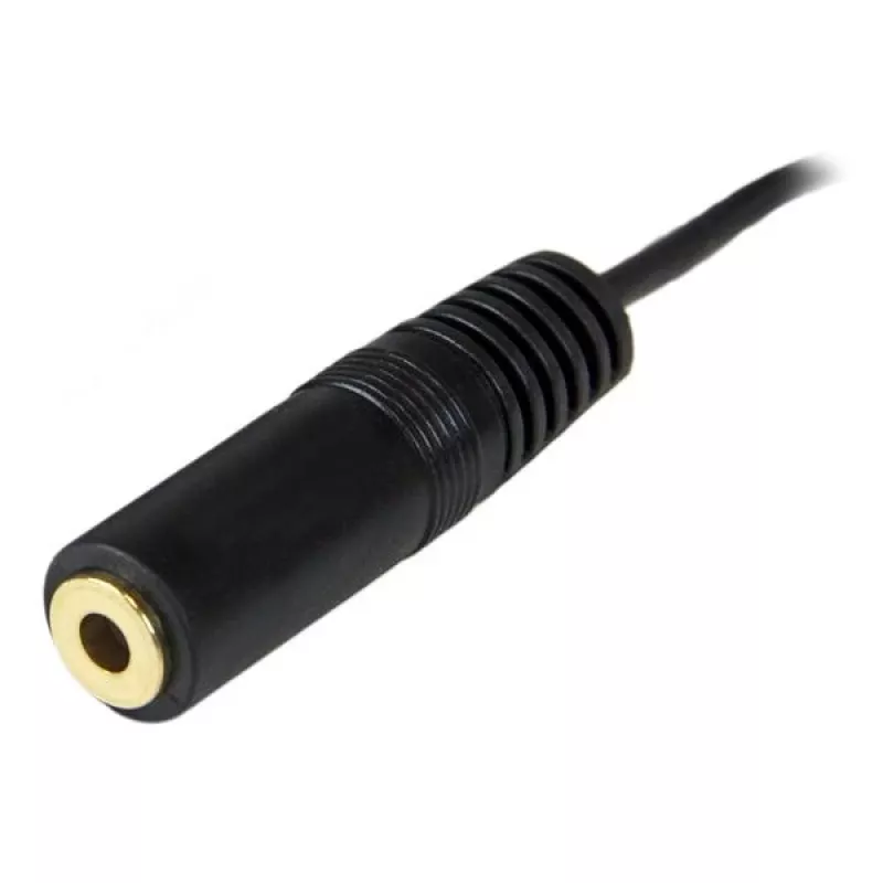 StarTech.com Cable de extensión para altavoces de PC de 12 ft, 3,5 mm, conector macho, 3,5 mm, conector hembra, 3,7 m, negro