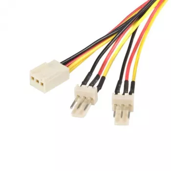 StarTech.com Cable divisor de alimentación para ventilador TX3 de 30cm, Molex (3 pines), 2 x Molex (3 pines), 0,3 m, conector macho, conector hembra, recto