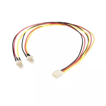 StarTech.com Cable divisor de alimentación para ventilador TX3 de 30cm, Molex (3 pines), 2 x Molex (3 pines), 0,3 m, conector macho, conector hembra, recto