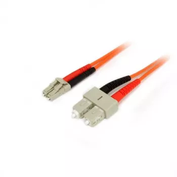 StarTech.com Cable de fibra óptica de 2m - Multimodo dúplex 50/125 - Cable de conexión de fibra óptica LSZH - LC/SC