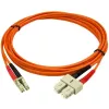 StarTech.com Cable de fibra óptica de 2m - Multimodo dúplex 50/125 - Cable de conexión de fibra óptica LSZH - LC/SC
