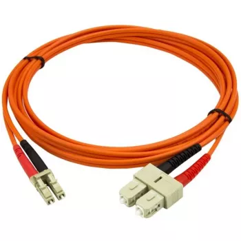 StarTech.com Cable de fibra óptica de 2m - Multimodo dúplex 50/125 - Cable de conexión de fibra óptica LSZH - LC/SC