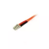 StarTech.com Cable de fibra óptica de 2m - Multimodo dúplex 50/125 - Cable de conexión de fibra óptica LSZH - LC/SC
