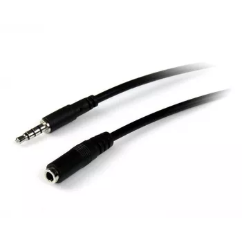 StarTech.com Cable de extensión para auriculares TRRS de 4 polos de 3,5 mm de 1m - conector macho/conector hembra