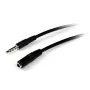 StarTech.com Cable de extensión para auriculares TRRS de 4 polos de 3,5 mm de 1m - conector macho/conector hembra