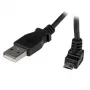 StarTech.com Cable micro-USB de 2m - A a Micro B acodado, 2 m, USB A, Micro-USB B, USB 2.0, macho/macho, negro