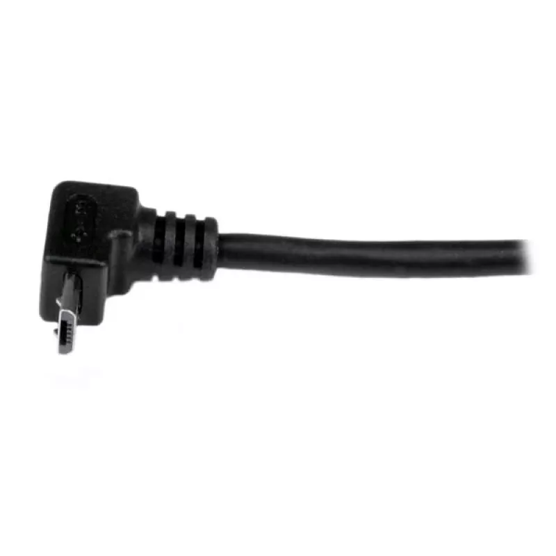 StarTech.com Cable micro-USB de 2m - A a Micro B acodado, 2 m, USB A, Micro-USB B, USB 2.0, macho/macho, negro