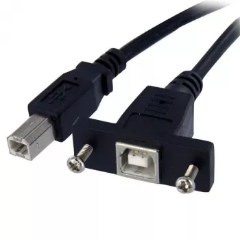 StarTech.com Cable USB para montaje en panel B a B de 3 ft - H/M, 0,91 m, USB B, USB B, USB 2.0, 0,48 Gbit/s, negro