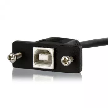 StarTech.com Cable USB para montaje en panel B a B de 3 ft - H/M, 0,91 m, USB B, USB B, USB 2.0, 0,48 Gbit/s, negro