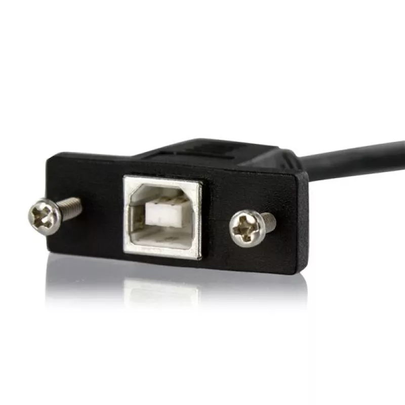 StarTech.com Cable USB para montaje en panel B a B de 3 ft - H/M, 0,91 m, USB B, USB B, USB 2.0, 0,48 Gbit/s, negro