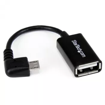 StarTech.com Adaptador Micro-USB a USB OTG host acodado de 5in M/H