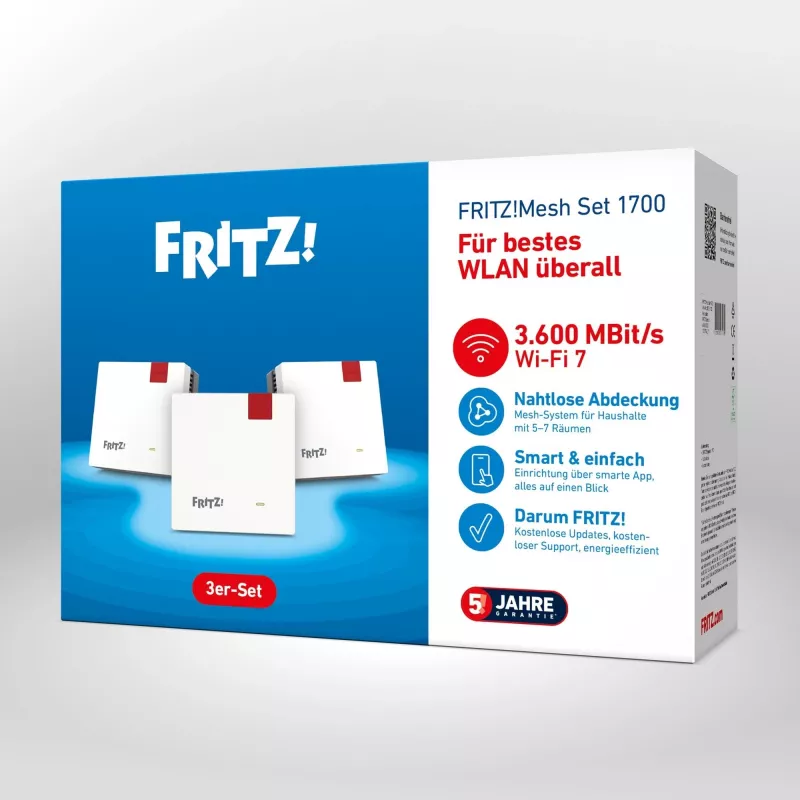 Mesh-Set 20003133 Sistema Wi-Fi Mesh de doble banda (2,4 GHz / 5 GHz) Wi-Fi 7 (802.11be) blanco 1 interno