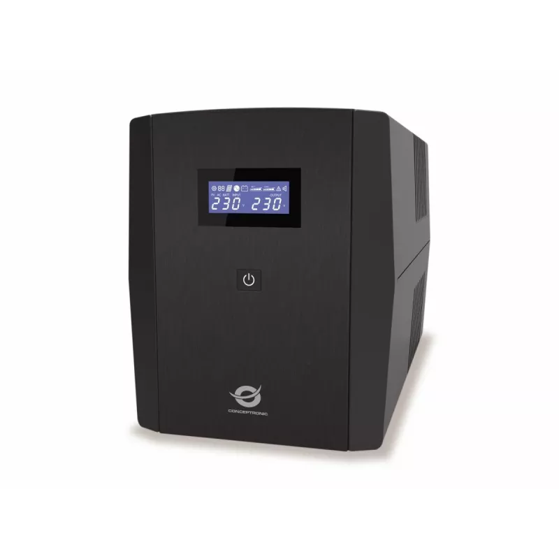 Conceptronic ZEUS08E 1500VA 900W SAI, IEC, interactivo en línea, 1,5 kVA, 900 W, senoidal, 220 V, 240 V