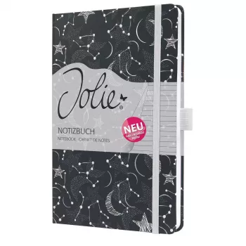 Cuaderno Sigel Jolie JN349 A5 87 hojas negro blanco