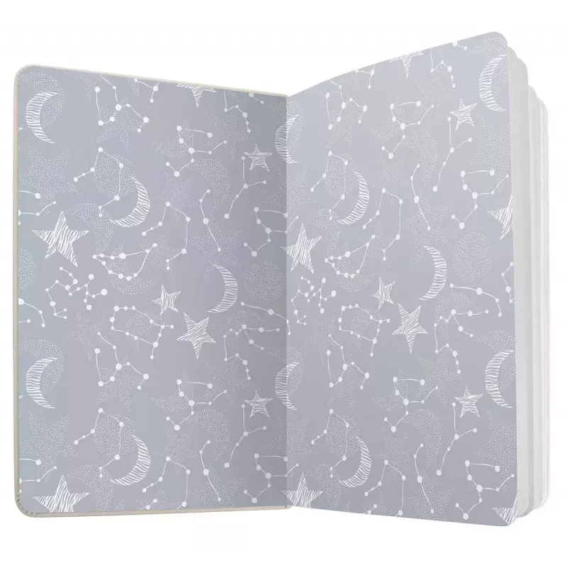 Cuaderno Sigel Jolie JN349 A5 87 hojas negro blanco