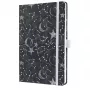 Cuaderno Sigel Jolie JN349 A5 87 hojas negro blanco