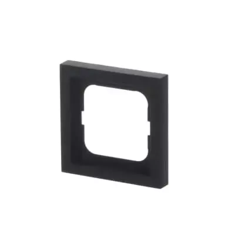 Tapa para placa de pared Busch-Jaeger 1721-885K negra, termoplástico, sin tornillos, 80×80 mm, 11 mm de grosor