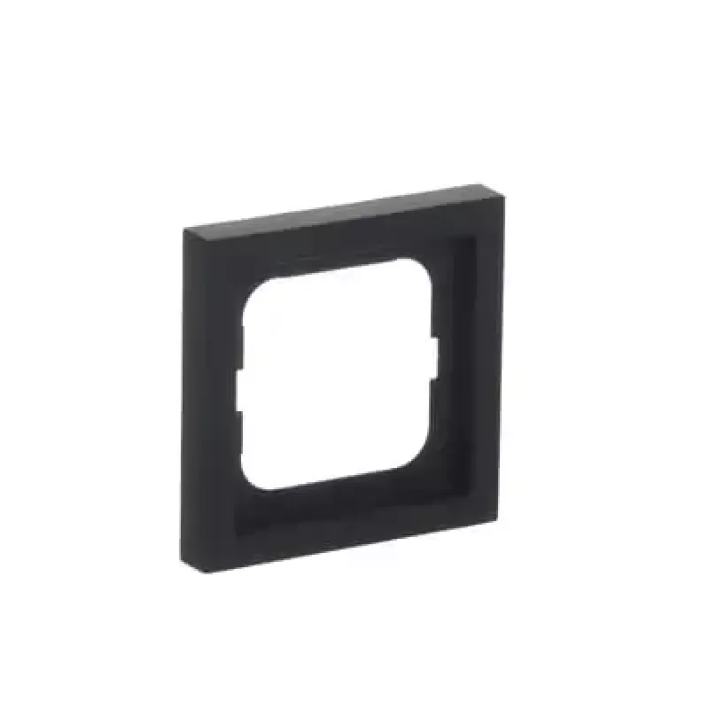 Tapa para placa de pared Busch-Jaeger 1721-885K negra, termoplástico, sin tornillos, 80×80 mm, 11 mm de grosor