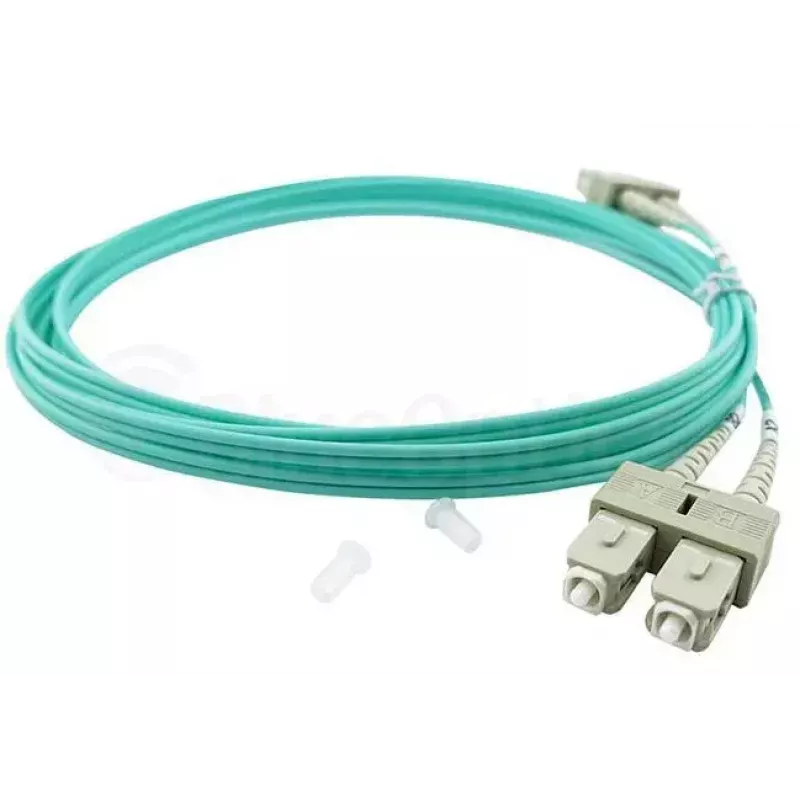 BlueOptics 055702K512000003M-BO Cable de conexión de fibra óptica dúplex (compatible con Corning), LC-UPC/SC-UPC, multimodo OM3 50/125 µm, 3 m