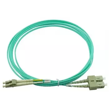 BlueOptics 055702K512000003M-BO Cable de conexión de fibra óptica dúplex (compatible con Corning), LC-UPC/SC-UPC, multimodo OM3 50/125 µm, 3 m