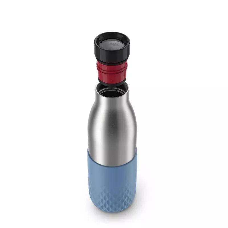 Botella de bebida EMSA Bludrop Sleeve N3110700 fitness, deporte 500 ml acero inoxidable azul, acero inoxidable