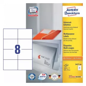 Etiqueta autoadhesiva rectangular AVERY 3427-200