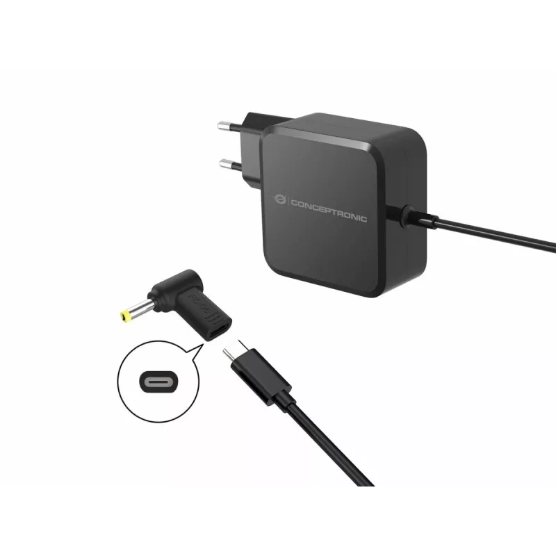 Conceptronic ABBY15PC06 Adaptador DC a USB-C, Lenovo/Asus/Acer/Toshiba 4,0x1,7 mm, 18-20 V