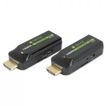 Techly IDATA EXT-E70S Extensor AV transmisor y receptor AV negro