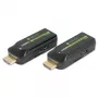 Techly IDATA EXT-E70S Extensor AV transmisor y receptor AV negro