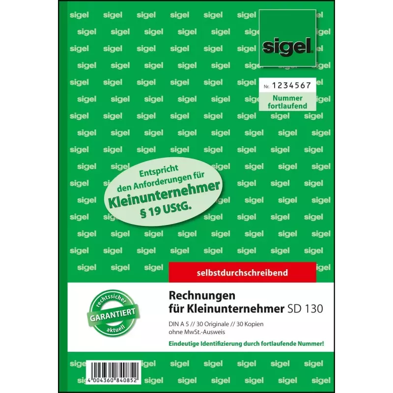 Formulario comercial Sigel SD130 A5 blanco amarillo 60 hojas