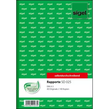 Formulario comercial Sigel SD025 verde A5 80 hojas